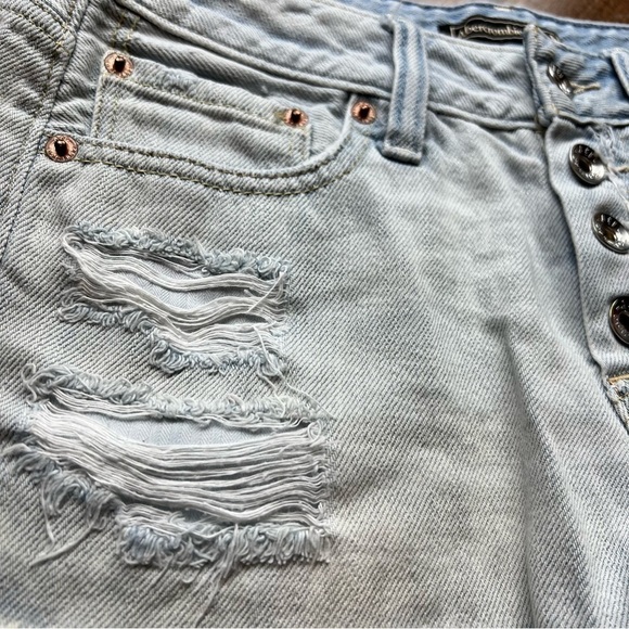Abercrombie & Fitch Shorts Size 25 Button Fly Cut Off Ripped Women’s Juniors - Picture 2 of 11